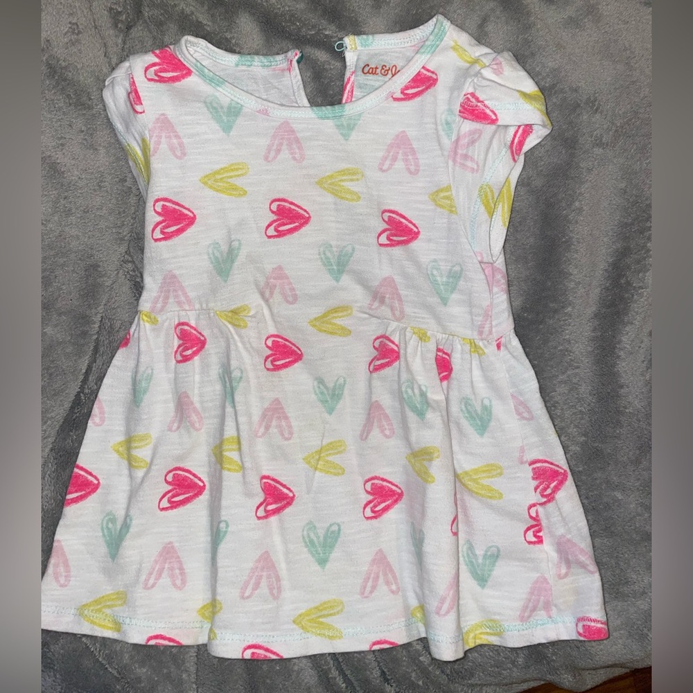 -kids 4t colorful heart blouse